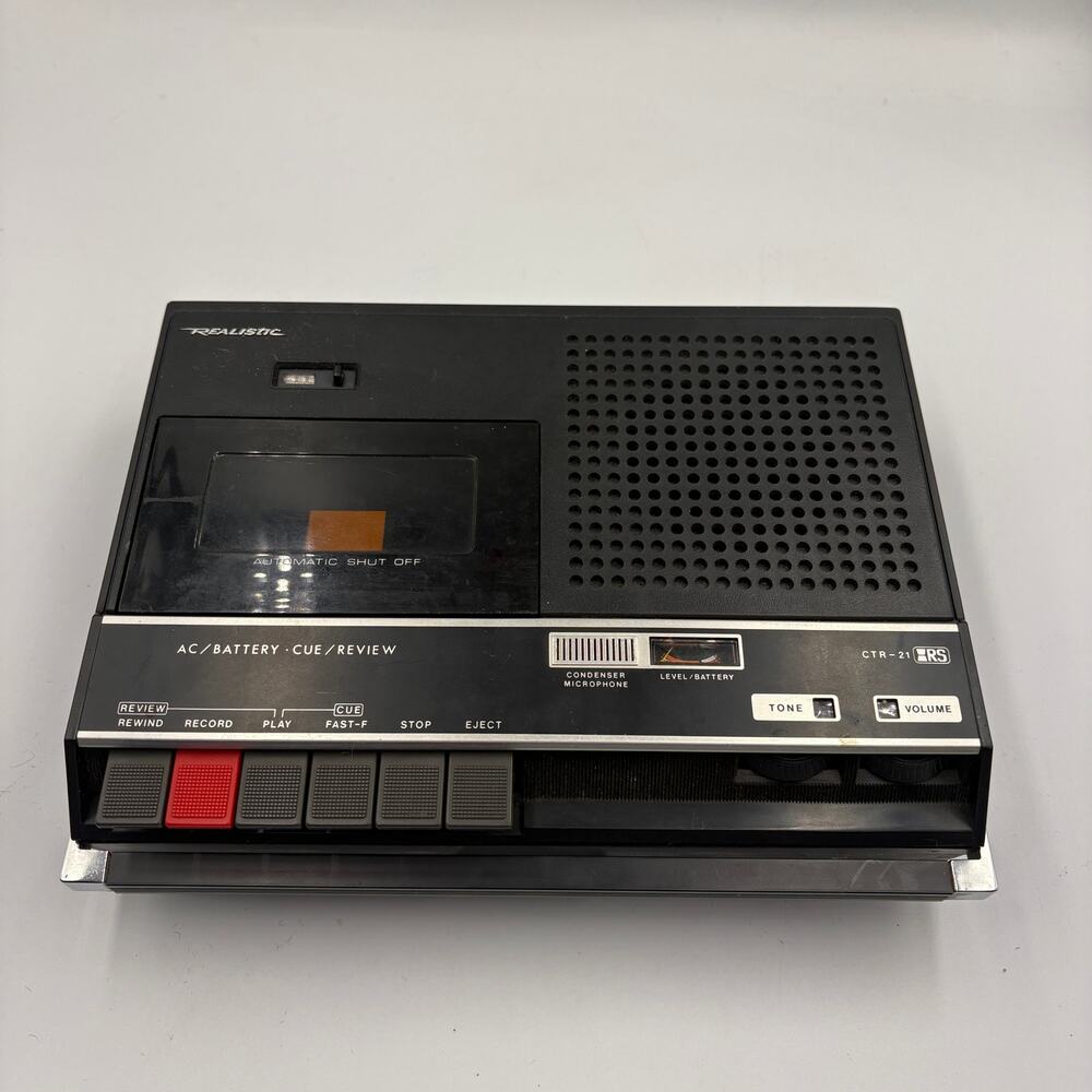 Vintage Realistic CTR-21 14-827 Cassette Recorder Tested Working Radio Shack